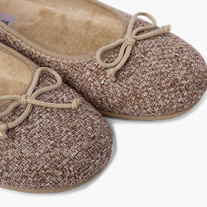 Bailarinas<Pisamonas Bailarinas Niña Tweed Con Lazo