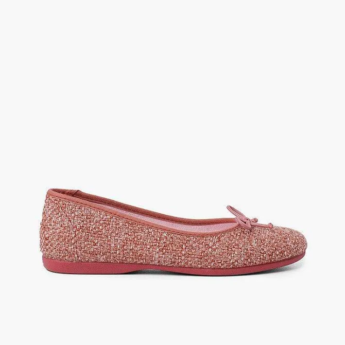 Bailarinas<Pisamonas Bailarinas Niña Tweed Con Lazo