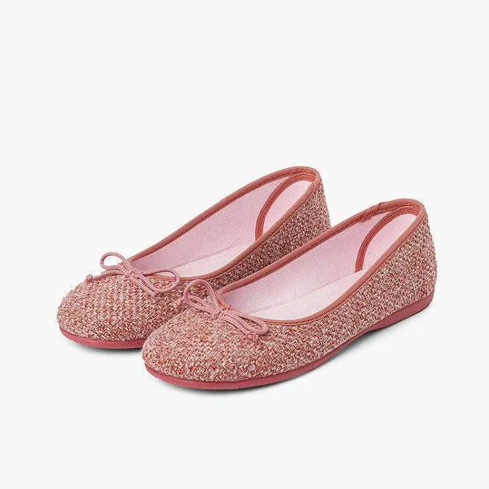 Bailarinas<Pisamonas Bailarinas Niña Tweed Con Lazo