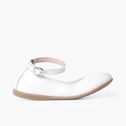 Zapatos Comunión<Pisamonas Bailarinas Piel Elastico Cierre Pulsera
