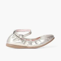 Zapatos Comunión<Pisamonas Bailarinas Piel Elastico Cierre Pulsera