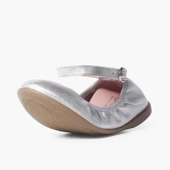 Zapatos Comunión<Pisamonas Bailarinas Piel Elastico Cierre Pulsera