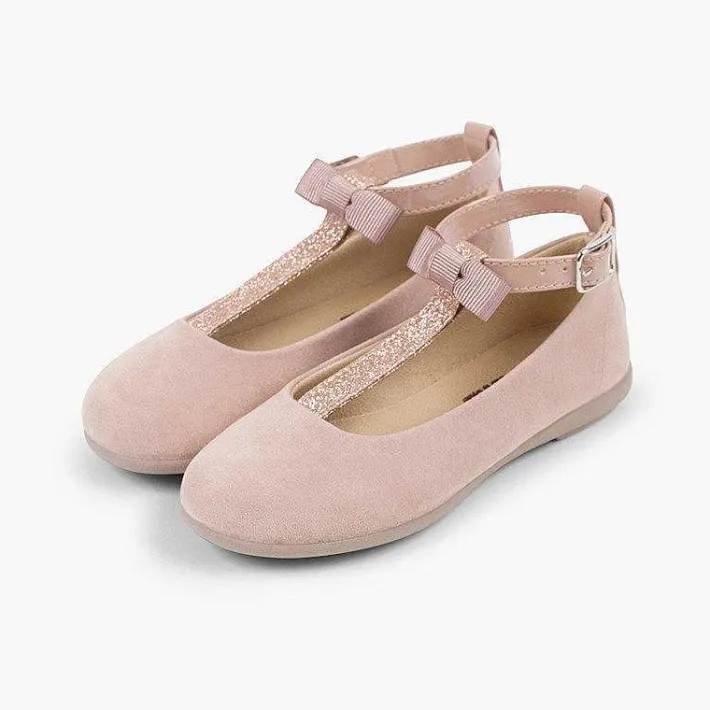Merceditas Niña<Pisamonas Bailarinas Pulsera Con Tira De Purpurina