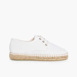 Zapatos Blucher<Pisamonas Blucher De Lona Con Base Alpargata