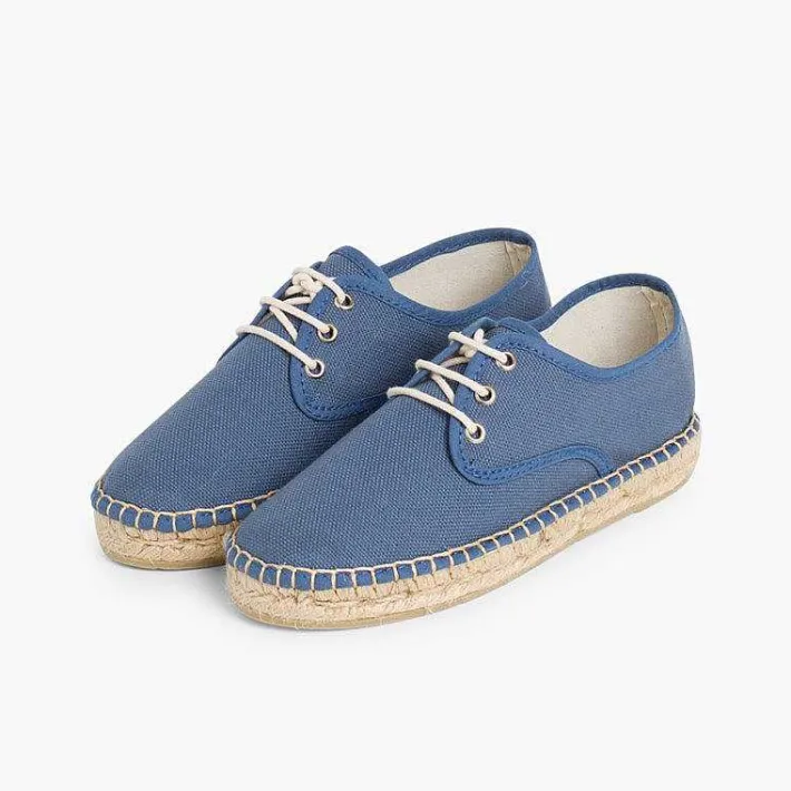 Zapatos Blucher<Pisamonas Blucher De Lona Con Base Alpargata