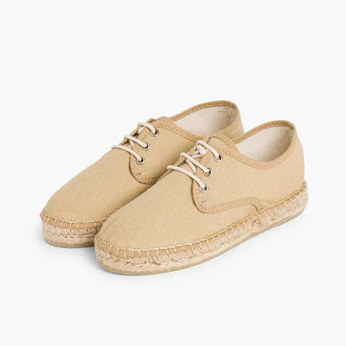 Zapatos Blucher<Pisamonas Blucher De Lona Con Base Alpargata