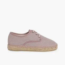 Zapatos Blucher<Pisamonas Blucher De Lona Con Base Alpargata