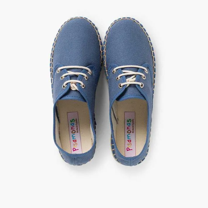 Zapatos Blucher<Pisamonas Blucher De Lona Con Base Alpargata