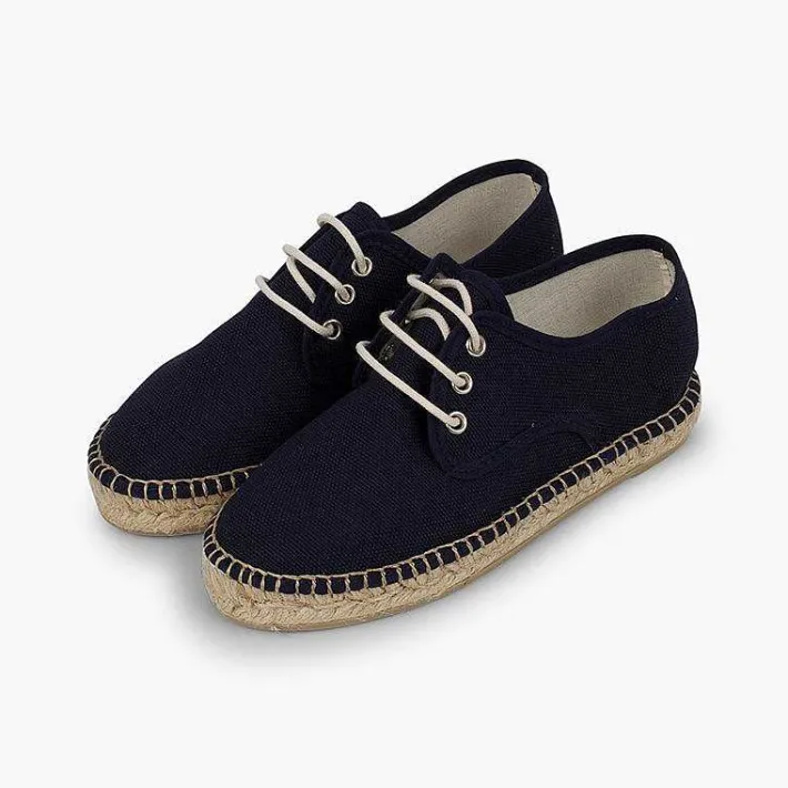 Zapatos Blucher<Pisamonas Blucher De Lona Con Base Alpargata