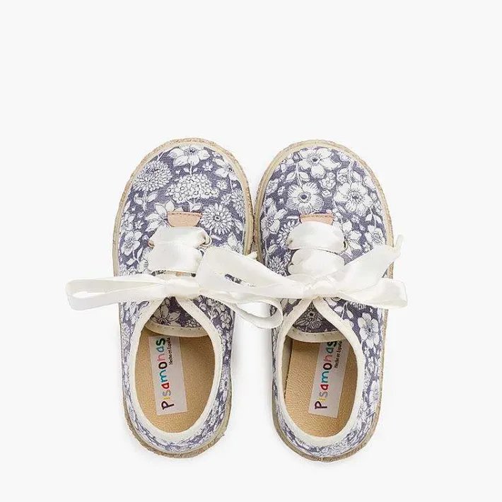 Zapatillas<Pisamonas Blucher Flores Y Yute Cordones Raso