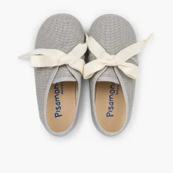 Zapatos Comunión<Pisamonas Blucher Lino Ceremonia Niños Pequenos Lazo