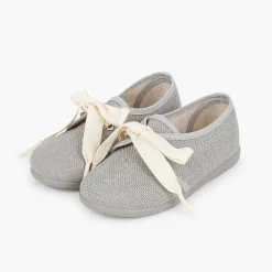 Zapatos Comunión<Pisamonas Blucher Lino Ceremonia Niños Pequenos Lazo