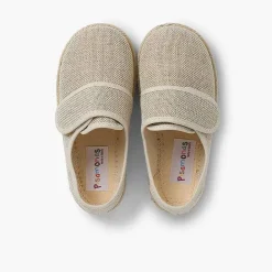 Zapatos Comunión<Pisamonas Blucher Lino Cierre Tira Adherente