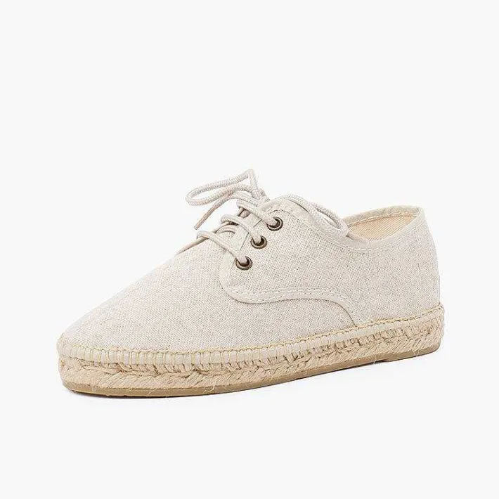 Zapatos Blucher<Pisamonas Blucher Lino Suela Alpargata