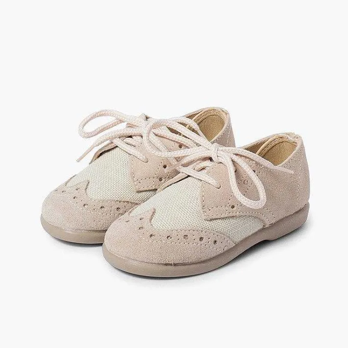 Zapatos Blucher<Pisamonas Blucher Lino Y Serraje Picado Niños
