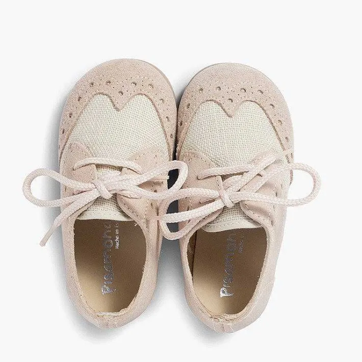 Zapatos Blucher<Pisamonas Blucher Lino Y Serraje Picado Niños