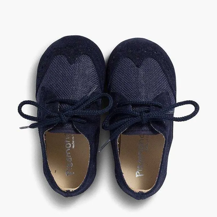 Zapatos Blucher<Pisamonas Blucher Lino Y Serraje Picado Niños