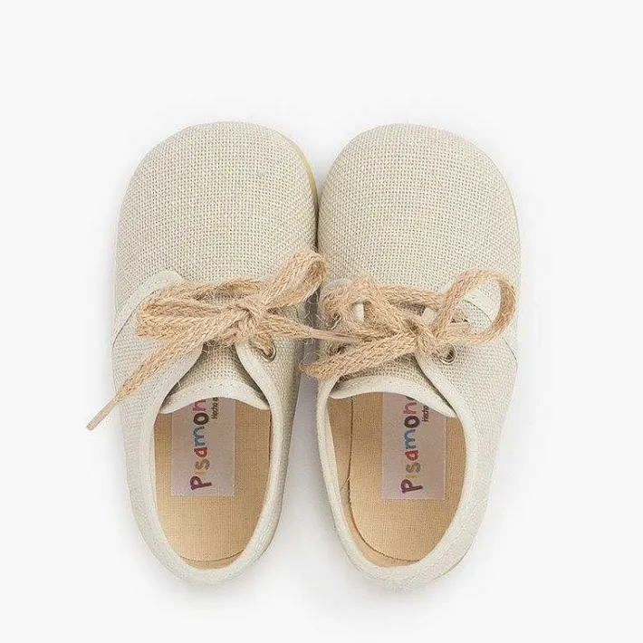 Zapatos Blucher<Pisamonas Blucher Lona Cierre Cordones Rusticos