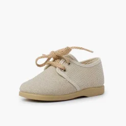 Zapatos Blucher<Pisamonas Blucher Lona Cierre Cordones Rusticos