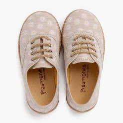 Blucher<Pisamonas Blucher Margaritas Cordones Y Suela Yute Color Beige