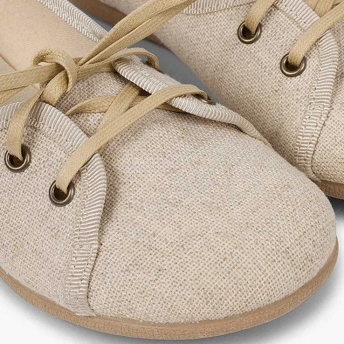 Zapatos Comunión<Pisamonas Blucher Niña Lino Tipo Salon