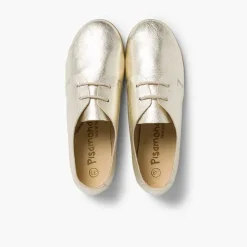 Zapatos Blucher<Pisamonas Blucher Niña Piel Metalizada