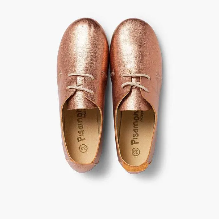 Zapatos Blucher<Pisamonas Blucher Niña Piel Metalizada