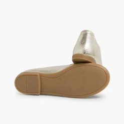 Zapatos Blucher<Pisamonas Blucher Niña Piel Metalizada