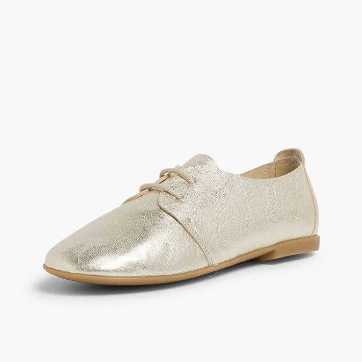 Zapatos Blucher<Pisamonas Blucher Niña Piel Metalizada