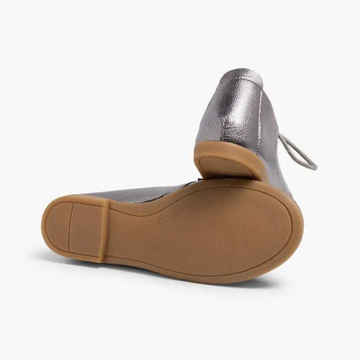 Zapatos Blucher<Pisamonas Blucher Niña Piel Metalizada