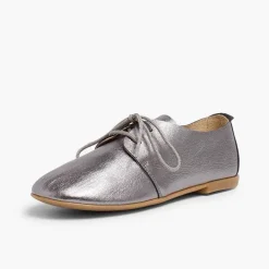 Zapatos Blucher<Pisamonas Blucher Niña Piel Metalizada