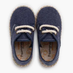 Zapatos Comunión<Pisamonas Blucher Niño Lona Suela Yute Bicolor