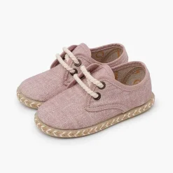 Zapatos Comunión<Pisamonas Blucher Niño Lona Suela Yute Bicolor