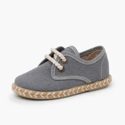 Zapatos Comunión<Pisamonas Blucher Niño Lona Suela Yute Bicolor