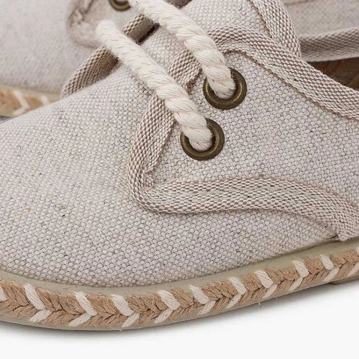 Zapatos Comunión<Pisamonas Blucher Niño Lona Suela Yute Bicolor