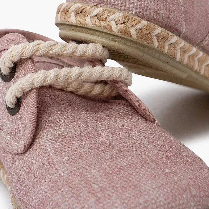 Zapatos Comunión<Pisamonas Blucher Niño Lona Suela Yute Bicolor