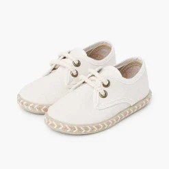 Zapatos Comunión<Pisamonas Blucher Niño Lona Suela Yute Bicolor
