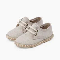 Zapatos Comunión<Pisamonas Blucher Niño Lona Suela Yute Bicolor