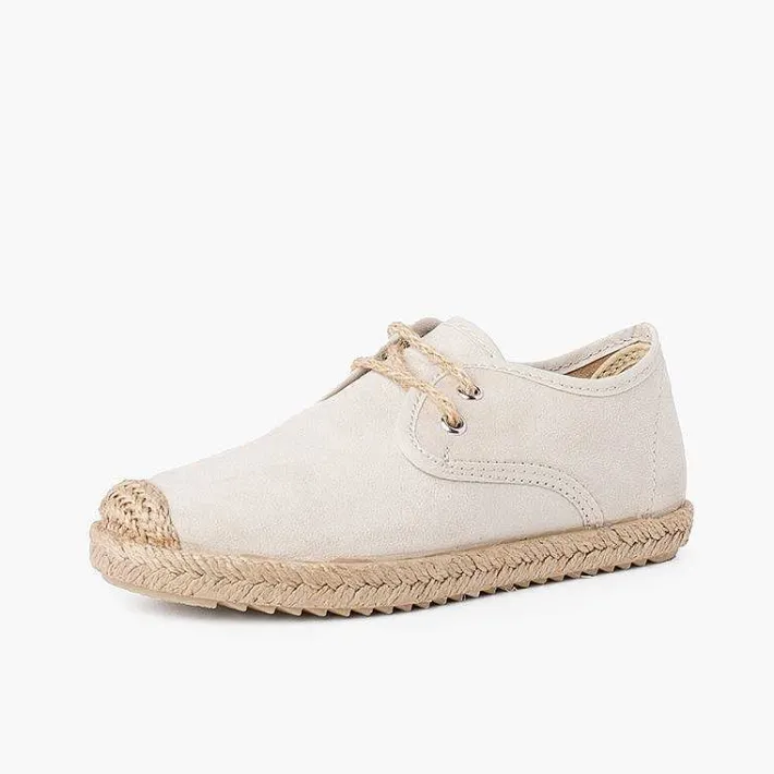 Blucher<Pisamonas Blucher Puntera Y Cordones Yute Efecto Suede