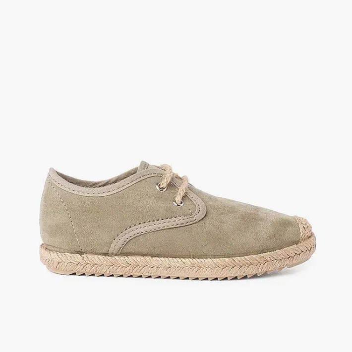 Blucher<Pisamonas Blucher Puntera Y Cordones Yute Efecto Suede