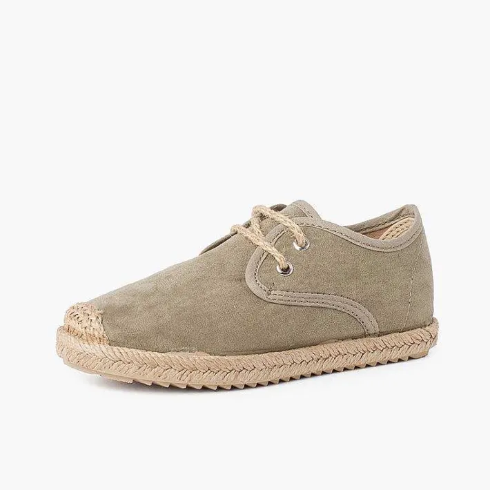 Blucher<Pisamonas Blucher Puntera Y Cordones Yute Efecto Suede