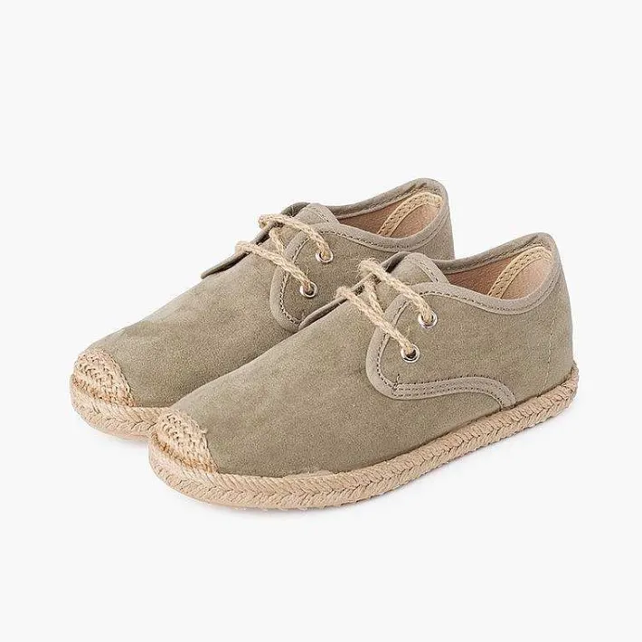 Blucher<Pisamonas Blucher Puntera Y Cordones Yute Efecto Suede