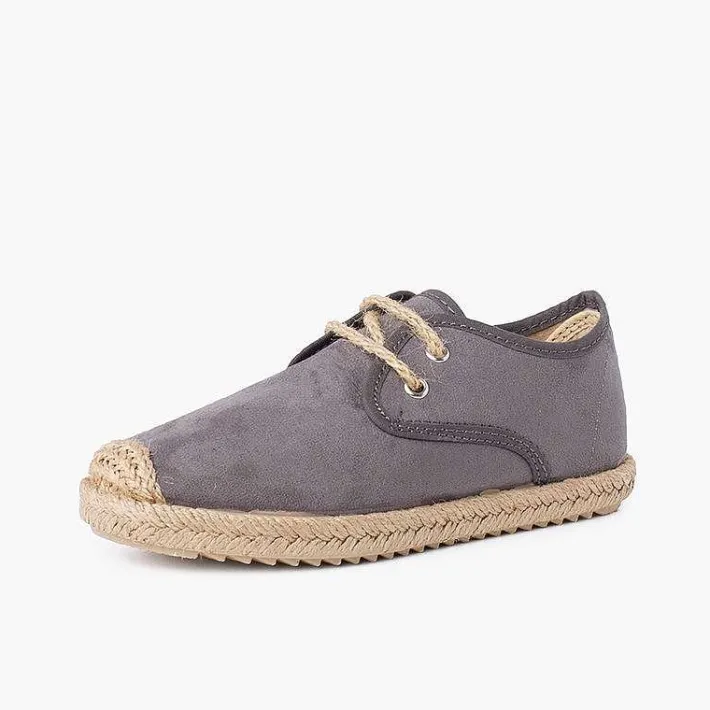 Blucher<Pisamonas Blucher Puntera Y Cordones Yute Efecto Suede
