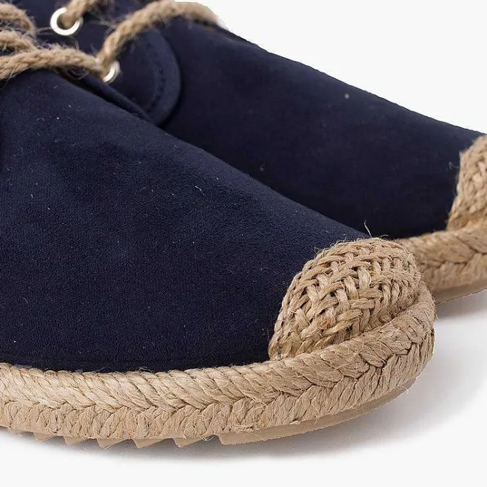 Blucher<Pisamonas Blucher Puntera Y Cordones Yute Efecto Suede