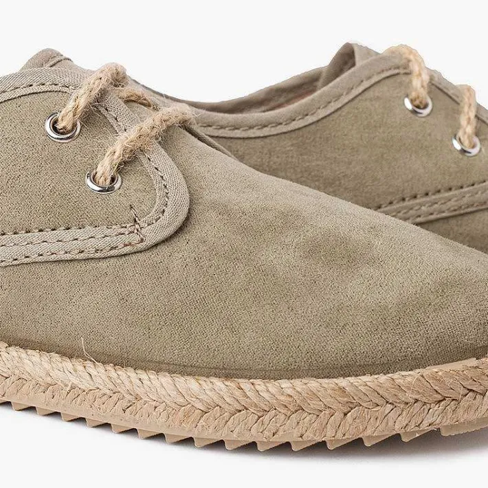 Blucher<Pisamonas Blucher Puntera Y Cordones Yute Efecto Suede