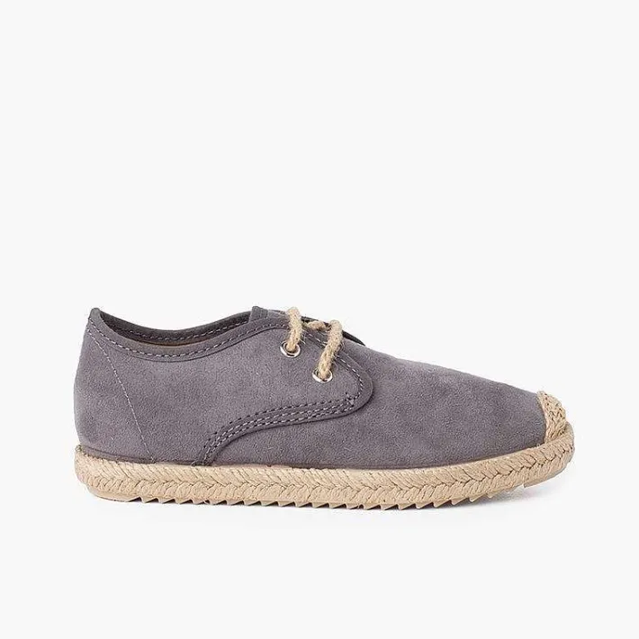 Blucher<Pisamonas Blucher Puntera Y Cordones Yute Efecto Suede