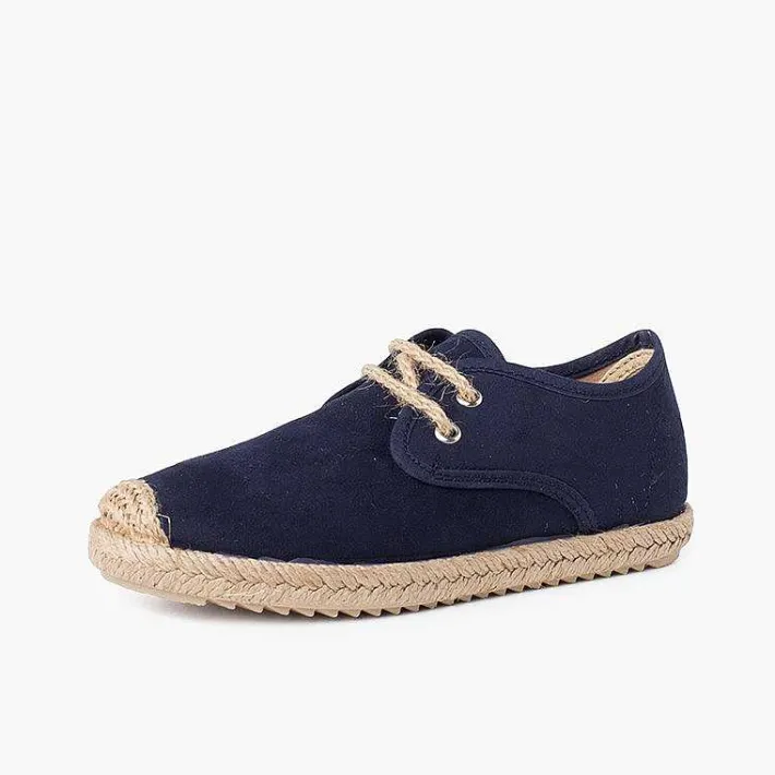 Blucher<Pisamonas Blucher Puntera Y Cordones Yute Efecto Suede