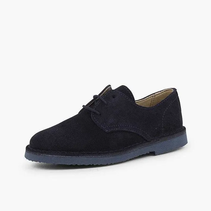 Zapatos Blucher<Pisamonas Blucher Serraje Liso Zapato De Vestir Niño