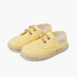 Zapatillas<Pisamonas Bluchers Lino Cordones Y Base Yute