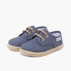 Zapatillas<Pisamonas Bluchers Lino Cordones Y Base Yute